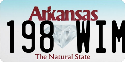 AR license plate 198WIM