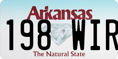 AR license plate 198WIR