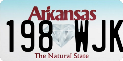 AR license plate 198WJK