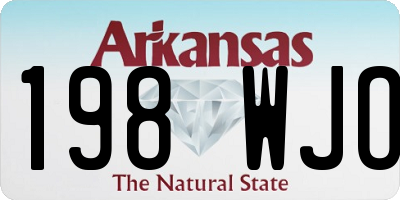 AR license plate 198WJO