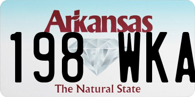 AR license plate 198WKA