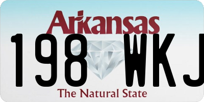 AR license plate 198WKJ
