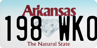 AR license plate 198WKO