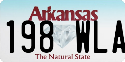 AR license plate 198WLA