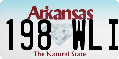 AR license plate 198WLI