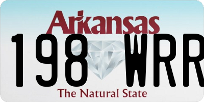 AR license plate 198WRR