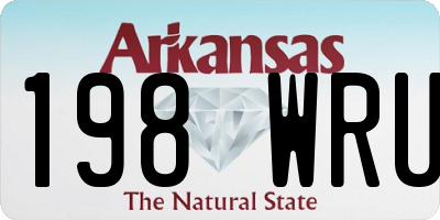 AR license plate 198WRU