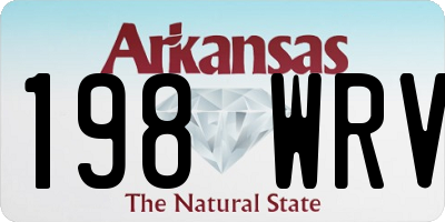 AR license plate 198WRV