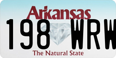 AR license plate 198WRW