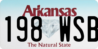 AR license plate 198WSB