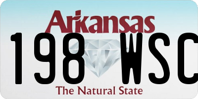 AR license plate 198WSC