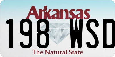 AR license plate 198WSD