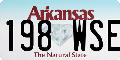 AR license plate 198WSE