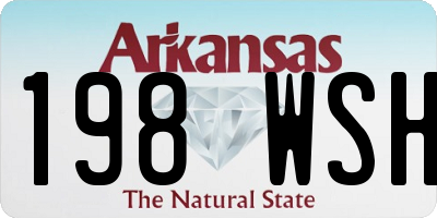 AR license plate 198WSH