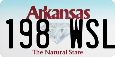 AR license plate 198WSL