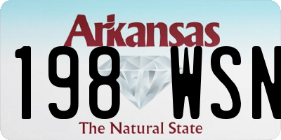 AR license plate 198WSN