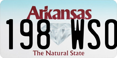 AR license plate 198WSO