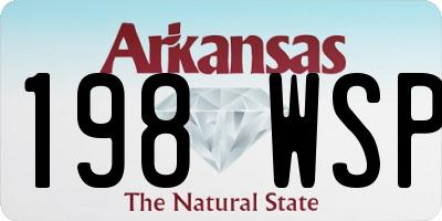 AR license plate 198WSP