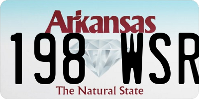 AR license plate 198WSR