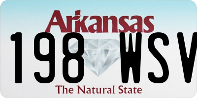 AR license plate 198WSV