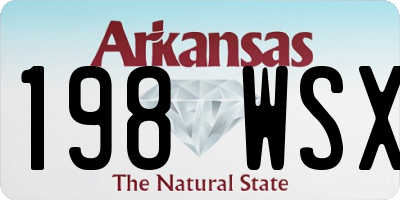 AR license plate 198WSX