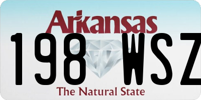 AR license plate 198WSZ