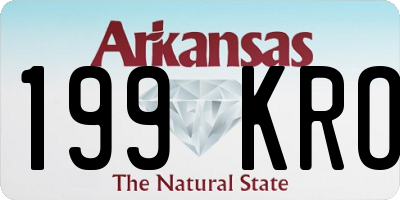 AR license plate 199KRO