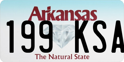 AR license plate 199KSA
