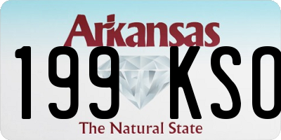 AR license plate 199KSO