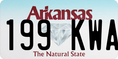 AR license plate 199KWA