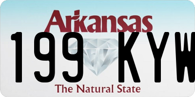 AR license plate 199KYW