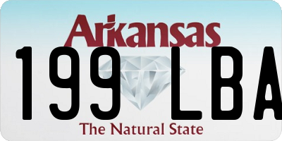 AR license plate 199LBA