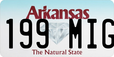 AR license plate 199MIG