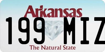 AR license plate 199MIZ