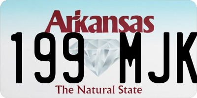 AR license plate 199MJK