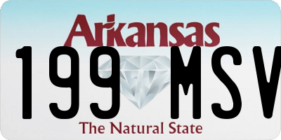 AR license plate 199MSV