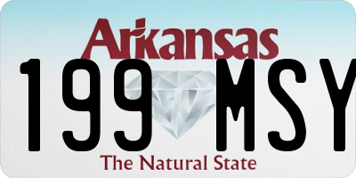 AR license plate 199MSY
