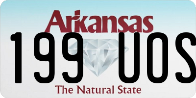 AR license plate 199UOS
