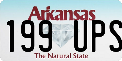 AR license plate 199UPS