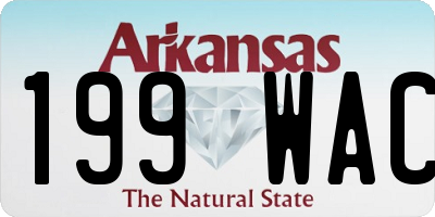 AR license plate 199WAC