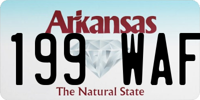 AR license plate 199WAF