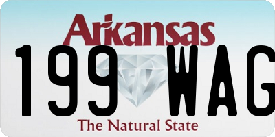 AR license plate 199WAG