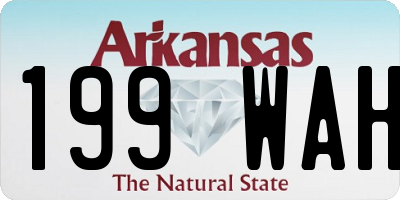 AR license plate 199WAH