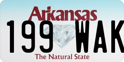 AR license plate 199WAK