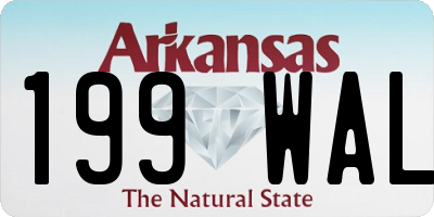 AR license plate 199WAL