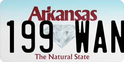 AR license plate 199WAN