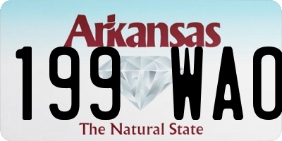 AR license plate 199WAO