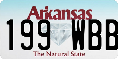 AR license plate 199WBB