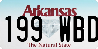 AR license plate 199WBD