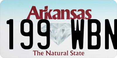 AR license plate 199WBN